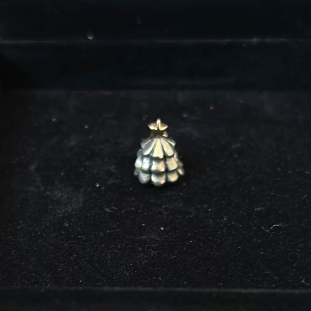 Pandora 14k Gold and Silver Christmas Charm